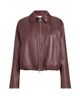 Brunello Cucinelli Women's Nappa Leather Outerwear Jacket with Drawstring and Monili - 7