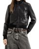 Brunello Cucinelli Women's Nappa Leather Outerwear Jacket with Monili - 2