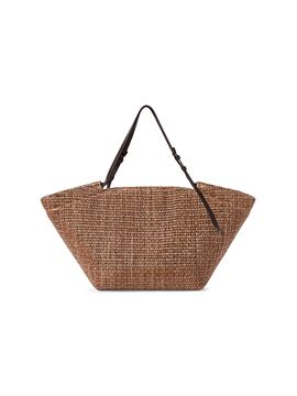 Brunello Cucinelli Women's Pannier Tote Bag in Techno Cotton Raffia