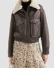 Brunello Cucinelli Women's Polished Nappa Leather Aviator Coat - 2