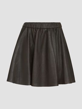Brunello Cucinelli Women's Polished Nappa Leather Mini Circle Skirt