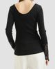 Brunello Cucinelli Women's Ribbed Wool Jersey Sweater with Dazzling Lace Embroidery Cuffs - 4