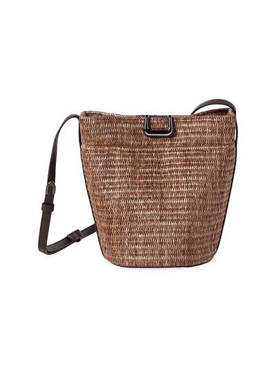 Brunello Cucinelli Women's Sartorial Bucket Bag in Techno Cotton Raffia