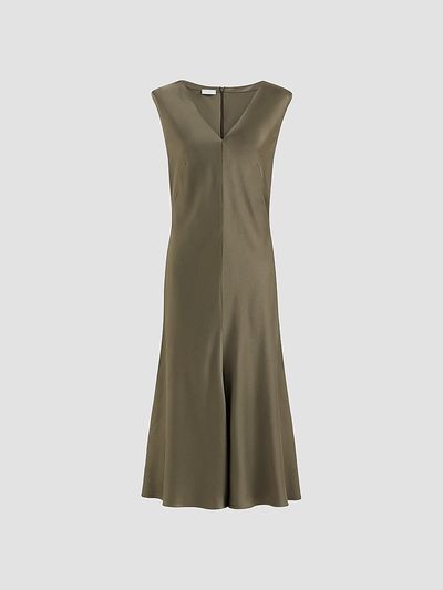 Brunello Cucinelli Women's Satin Cady Flared Dress