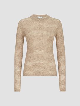 Brunello Cucinelli Women's Silk, Alpaca and Wool Flower Lace Sweater
