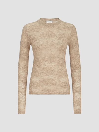 Brunello Cucinelli Women's Silk, Alpaca and Wool Flower Lace Sweater