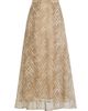 Brunello Cucinelli Women's Silk Chevron Print Organza Paneled Circle Skirt - 1