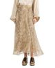 Brunello Cucinelli Women's Silk Chevron Print Organza Paneled Circle Skirt - 2