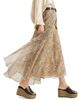 Brunello Cucinelli Women's Silk Chevron Print Organza Paneled Circle Skirt - 4