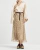 Brunello Cucinelli Women's Silk Chevron Print Organza Paneled Circle Skirt - 6