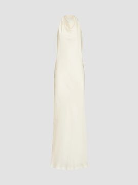 Brunello Cucinelli Women's Silk Satin Halterneck Dress