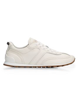 Brunello Cucinelli Women's Soft Grain Leather Low-Top Sneakers