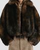 Brunello Cucinelli Women's Soft Shearling Outerwear Jacket with Shiny Zipper Pull - 2