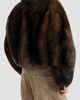 Brunello Cucinelli Women's Soft Shearling Outerwear Jacket with Shiny Zipper Pull - 3