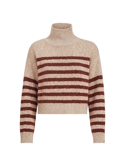 Brunello Cucinelli Women's Soft Virgin Wool and Cashmere Turtleneck Sweater