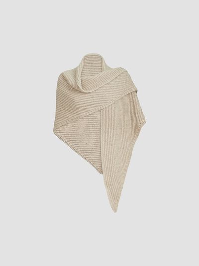 Brunello Cucinelli Women's Sparkling Cashmere, Wool and Mohair Rib Knit Shawl