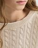 Brunello Cucinelli Women's Sparkling Cotton Cable Knit Sweater - 5