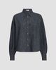 Brunello Cucinelli Women's Sparkling No-Fade Denim Shirt with Shiny Collar - 1