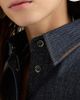 Brunello Cucinelli Women's Sparkling No-Fade Denim Shirt with Shiny Collar - 6
