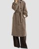Brunello Cucinelli Women's Sparkling Virgin Wool Chevron Belted Coat - 2