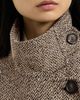 Brunello Cucinelli Women's Sparkling Virgin Wool Chevron Belted Coat - 5