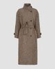 Brunello Cucinelli Women's Sparkling Virgin Wool Chevron Belted Coat - 7
