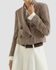 Brunello Cucinelli Women's Sparkling Virgin Wool Chevron Cropped Blazer - 2