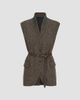 Brunello Cucinelli Women's Sparkling Virgin Wool Chevron Vest with Leather Belt and Monili - 1