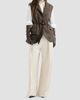 Brunello Cucinelli Women's Sparkling Virgin Wool Chevron Vest with Leather Belt and Monili - 2