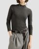 Brunello Cucinelli Women's Sparkling Virgin Wool Long Sleeve T-Shirt with Monili - 2