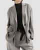 Brunello Cucinelli Women's Sparkling Virgin Wool Pinstripe Blazer with Monili - 4