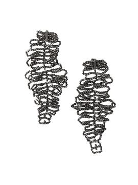 Brunello Cucinelli Women's Sterling Silver Sculptured Leaf Earrings
