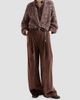 Brunello Cucinelli Women's Stretch Cotton and Cashmere Corduroy Five Pocket Baggy Pants with Monili - 2