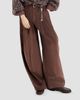 Brunello Cucinelli Women's Stretch Cotton and Cashmere Corduroy Five Pocket Baggy Pants with Monili - 4