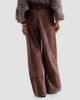 Brunello Cucinelli Women's Stretch Cotton and Cashmere Corduroy Five Pocket Baggy Pants with Monili - 5