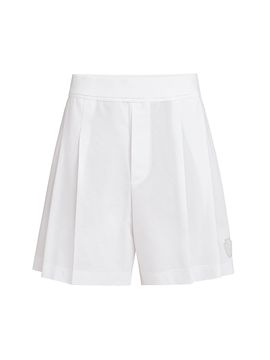 Brunello Cucinelli Women's Stretch Cotton Piqué Active Shorts with Logo
