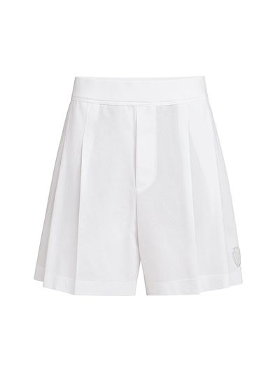 Brunello Cucinelli Women's Stretch Cotton Piqué Active Shorts with Logo