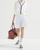 Brunello Cucinelli Women's Stretch Cotton Piqué Active Shorts with Logo - 6