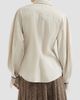 Brunello Cucinelli Women's Stretch Cotton Poplin Shirt with Shiny Silk Cuffs - 3