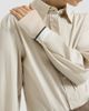 Brunello Cucinelli Women's Stretch Cotton Poplin Shirt with Shiny Silk Cuffs - 4