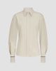 Brunello Cucinelli Women's Stretch Cotton Poplin Shirt with Shiny Silk Cuffs - 7