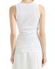 Brunello Cucinelli Women's Stretch Cotton Ribbed Jersey Top with Shiny Trim - 3