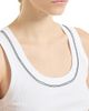 Brunello Cucinelli Women's Stretch Cotton Ribbed Jersey Top with Shiny Trim - 4