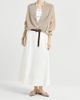 Brunello Cucinelli Women's Stretch Cotton Ribbed Jersey Top with Shiny Trim - 6
