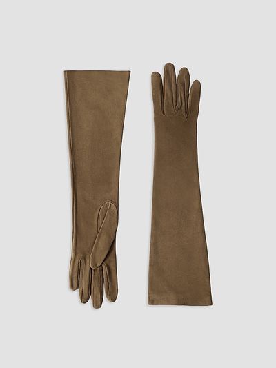 Brunello Cucinelli Women's Suede Long Gloves