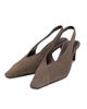 Brunello Cucinelli Women's Suede Snip-Toe Slingback Pumps - 2