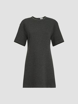 Brunello Cucinelli Women's Techno Cotton and Cashmere Interlock T-Shirt Dress