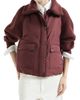 Brunello Cucinelli Women's Techno Cotton Taffeta and Virgin Wool, Cashmere and Silk Knit Down Jacket with Shiny Zipper Pull - 2