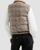 Brunello Cucinelli Women's Twill and Prince of Wales Reversible Down Vest with Detchable Leather Collar - 3