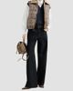 Brunello Cucinelli Women's Twill and Prince of Wales Reversible Down Vest with Detchable Leather Collar - 6